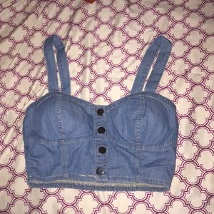 Jean top crop top